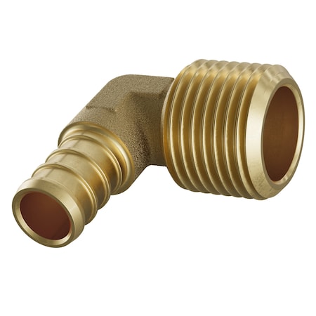 Jones Stephens 1/2in. F1807 x MIP Brass PEX 90Deg. Elbow C76013LF